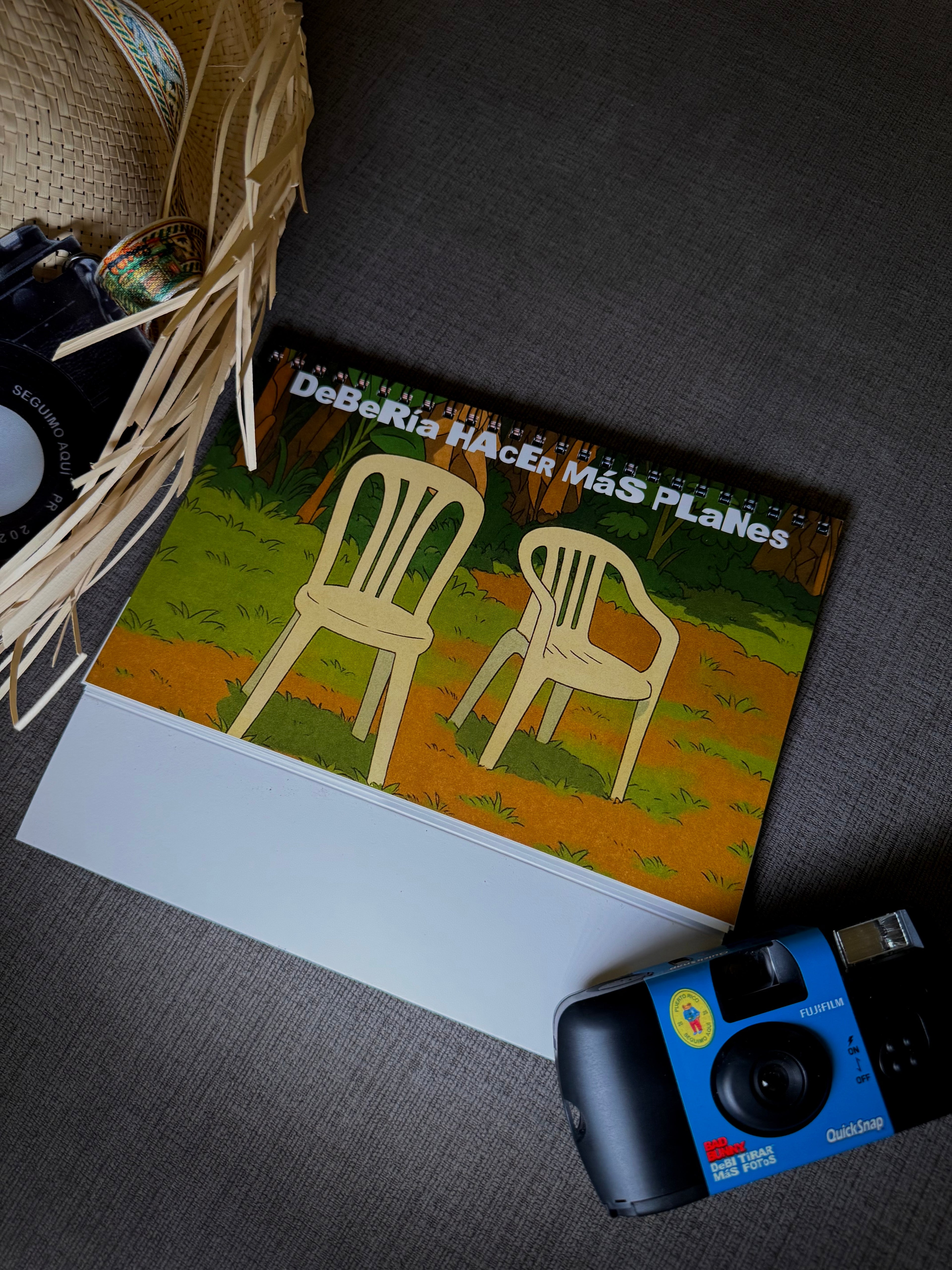 Anime x Bad Bunny "Debería Hacer Más Planes" Desktop Calendar