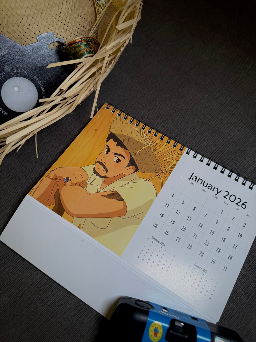 Anime x Bad Bunny "Debería Hacer Más Planes" Desktop Calendar